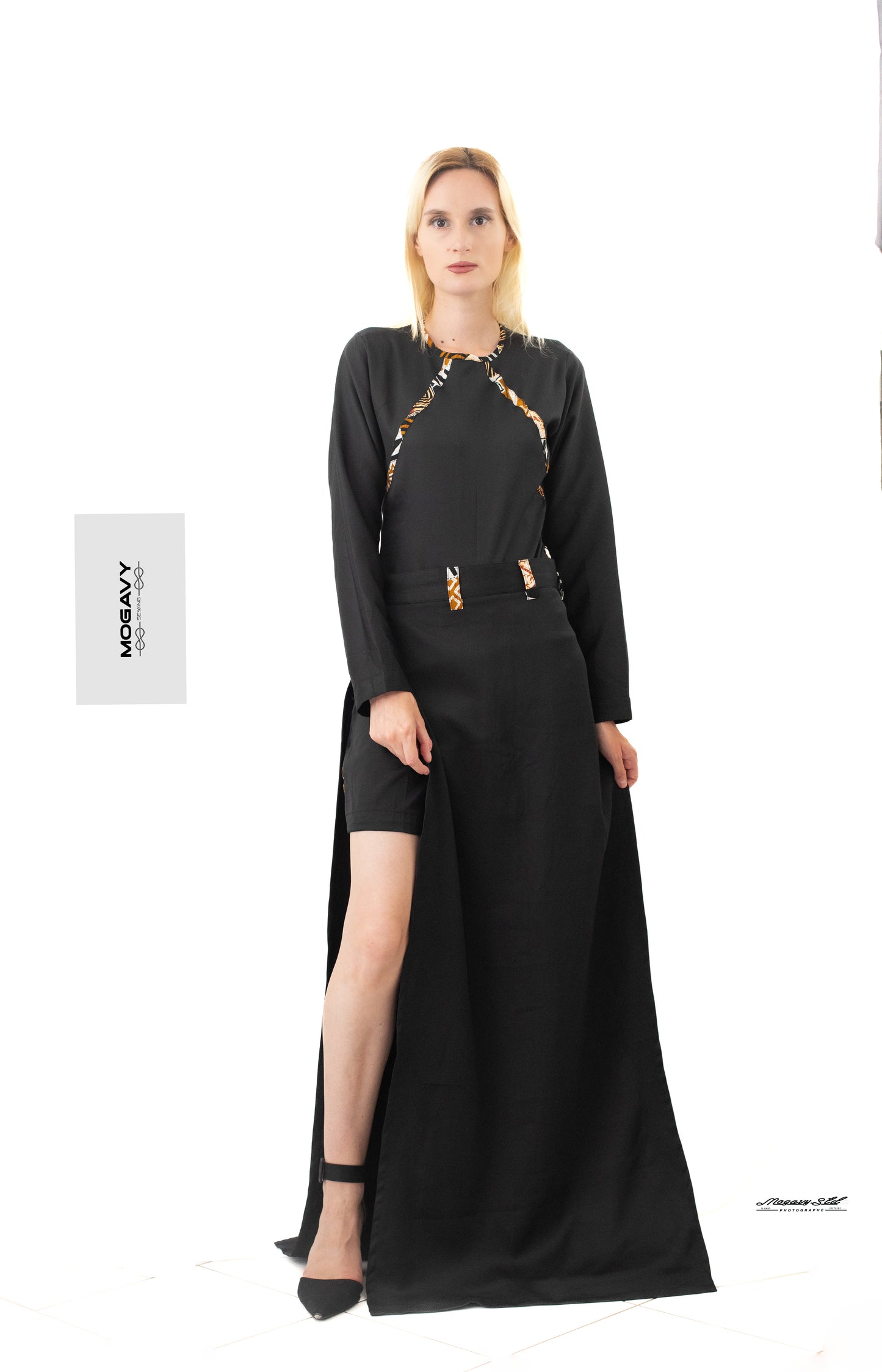Ensemble Body longue manche et jupe avec culotte intégrée
