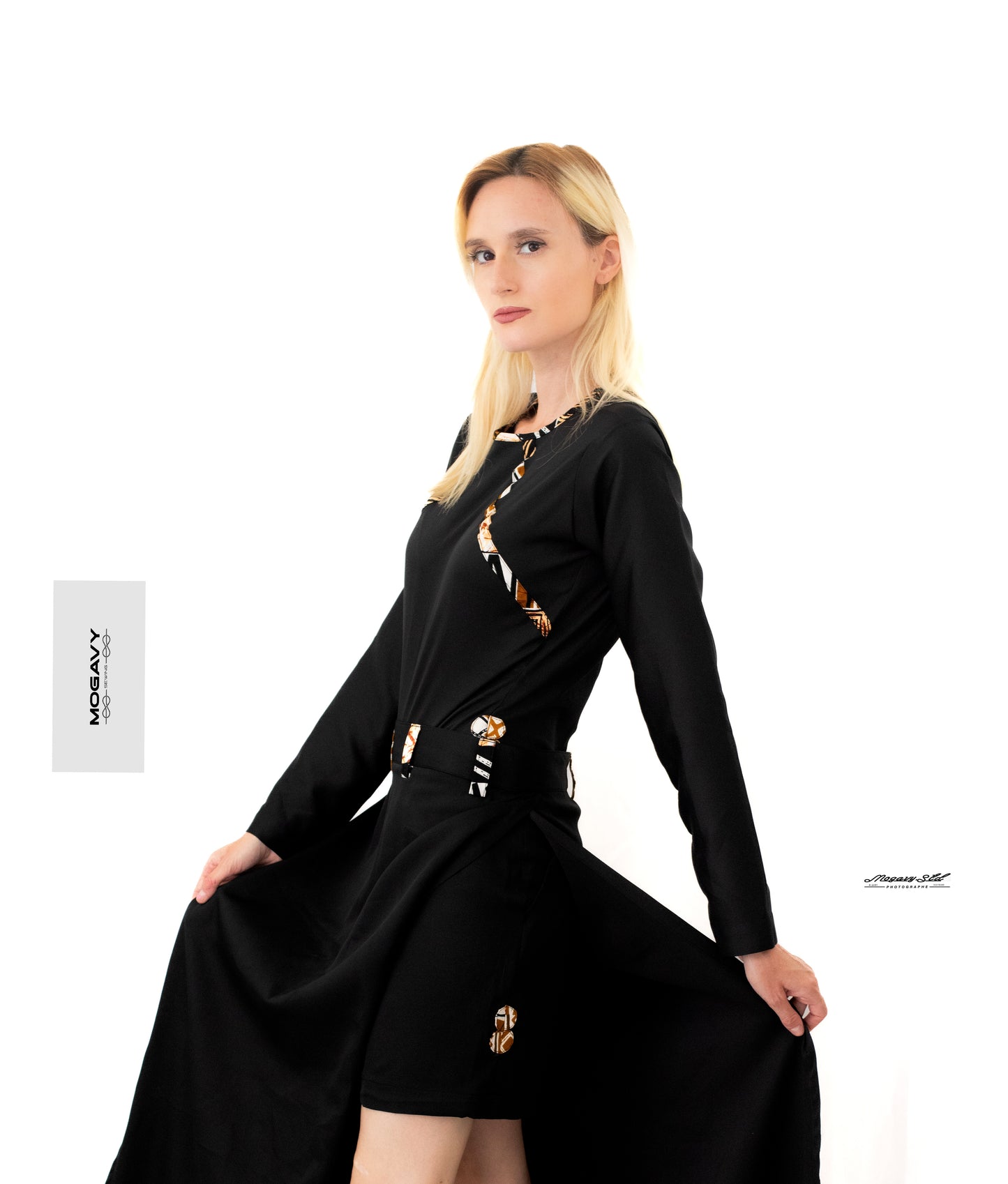Ensemble Body longue manche et jupe avec culotte intégrée
