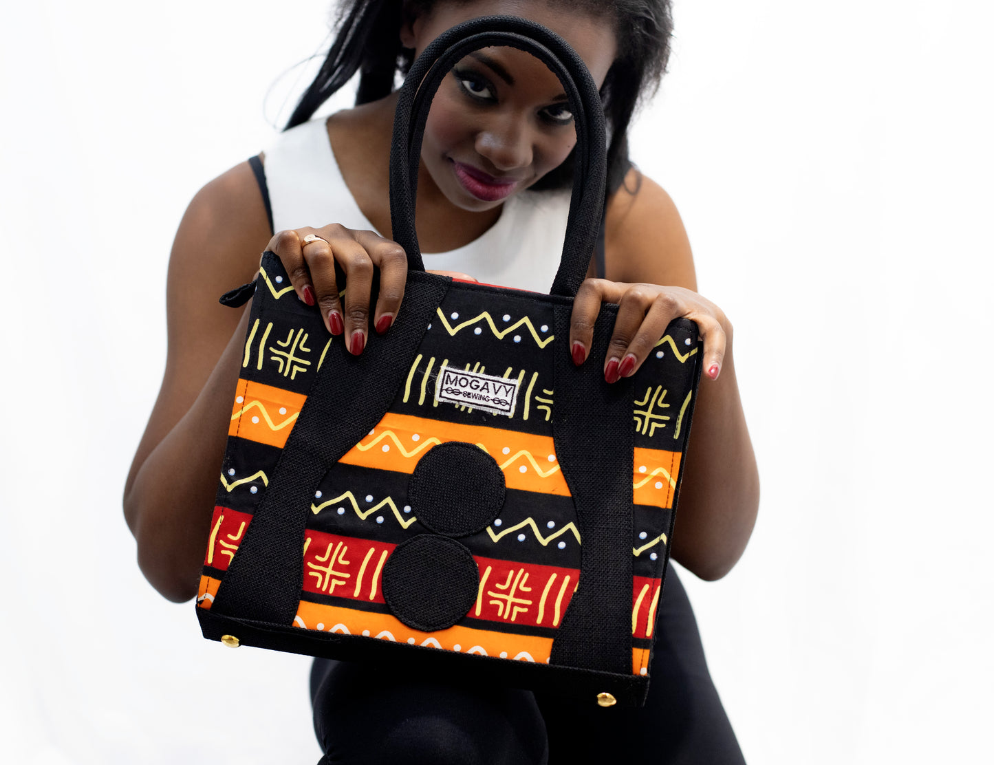 Sac à Main en Pagne Africain avec Motifs Traditionnels - Collection artisanale MOGAVY SEWING