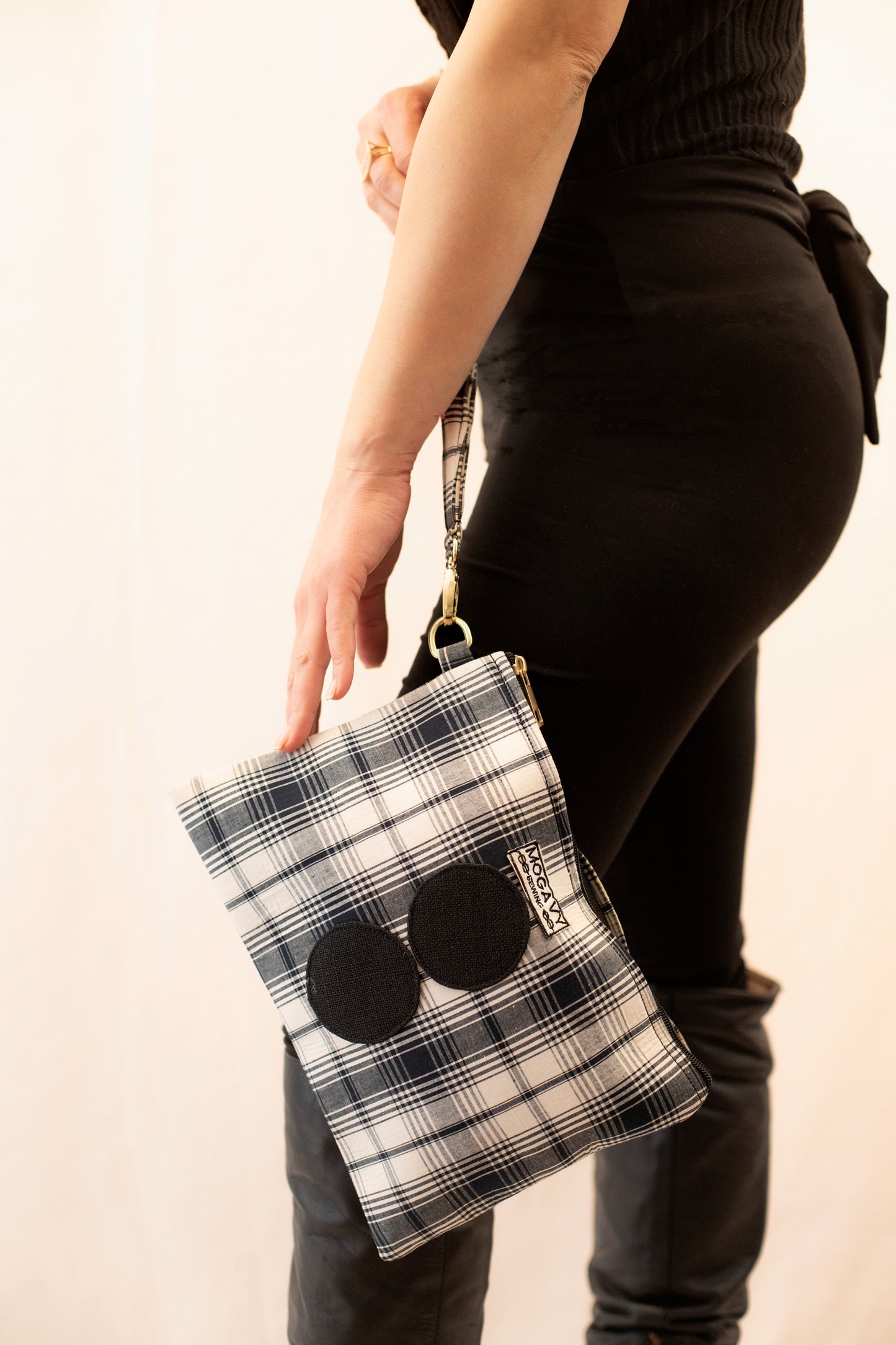Pochette unisexe en pagne africain avec poignet