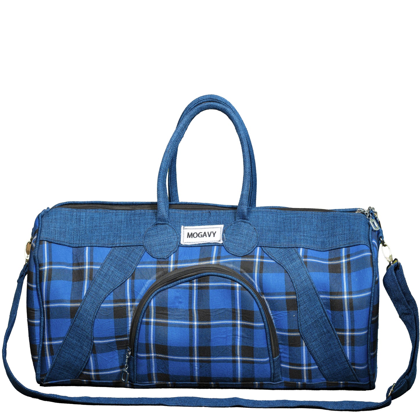 Sac de Voyage/sport MOGAVY.Sewing - Bleu à Carreaux