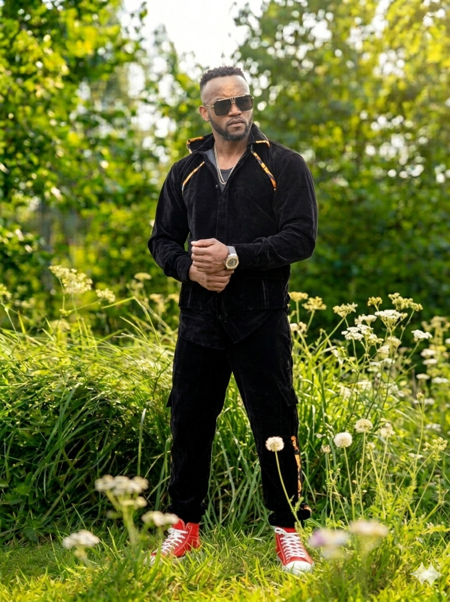 ENSEMBLE EN DAIM NOIR