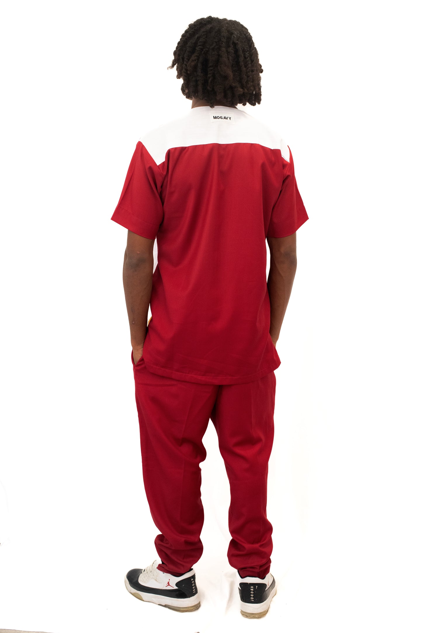 Ensemble homme Mogavy.Sewing – Élégance Rouge et Blanche