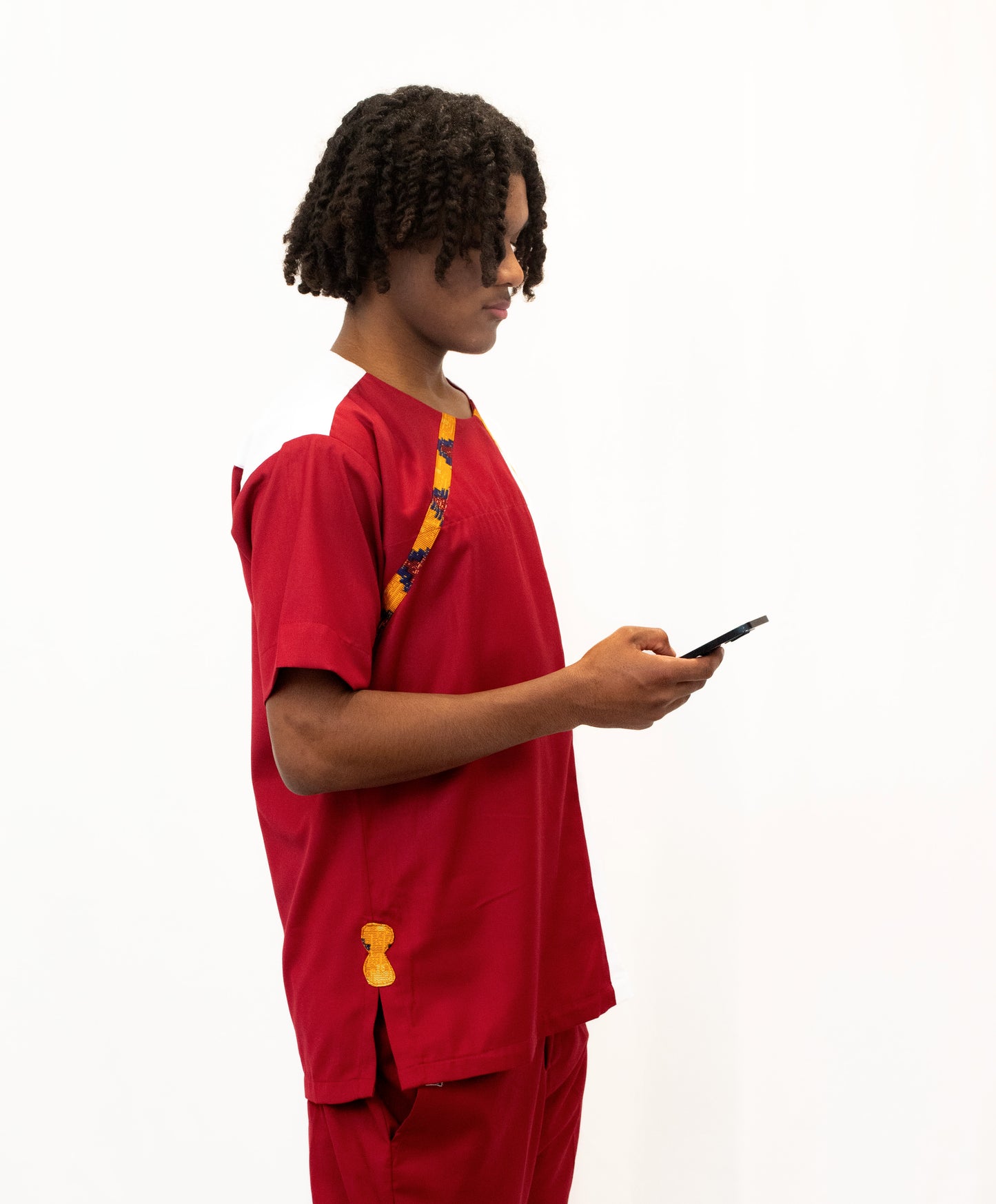 Ensemble homme Mogavy.Sewing – Élégance Rouge et Blanche