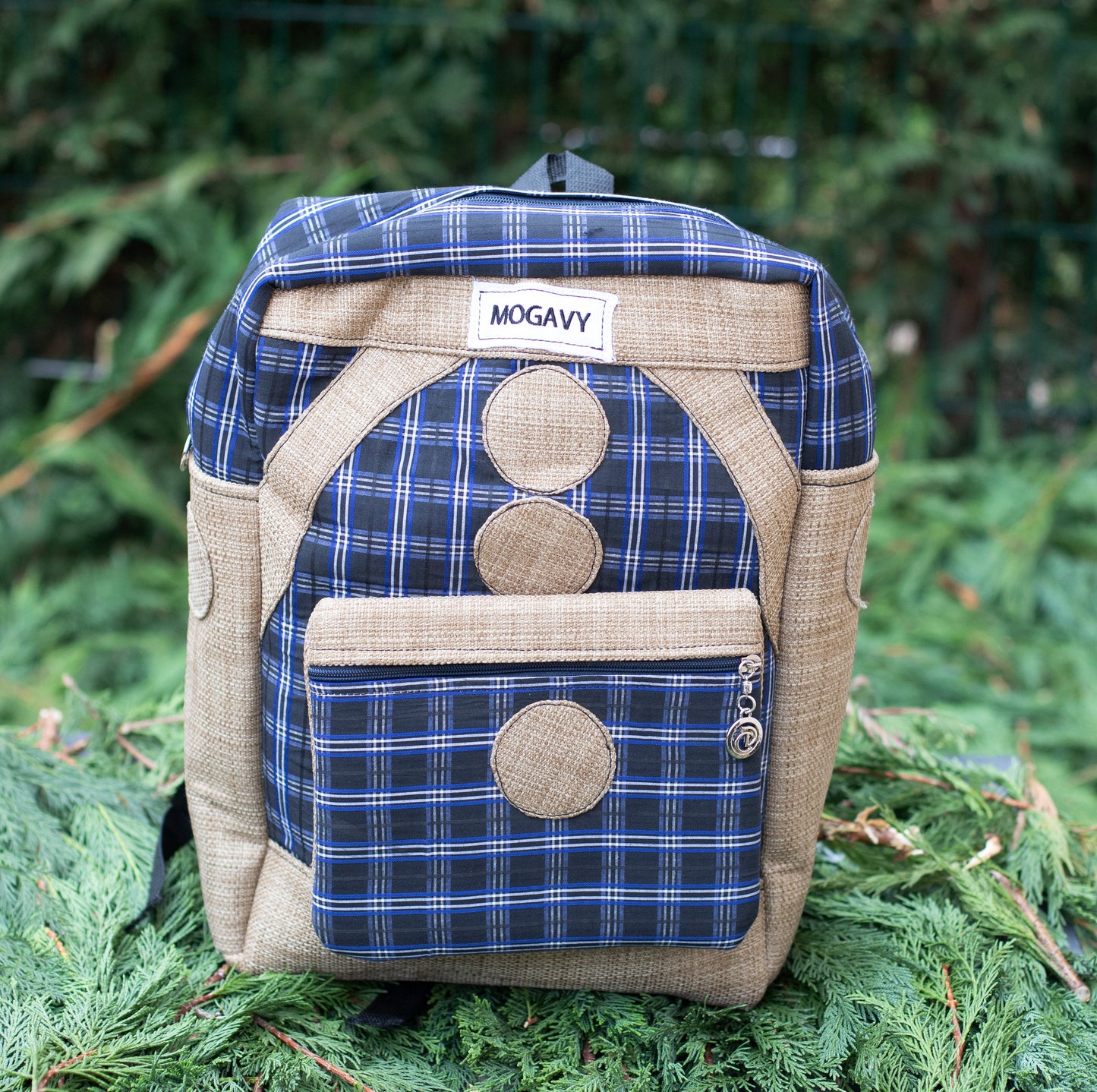 Sac à dos "carreaux paille"