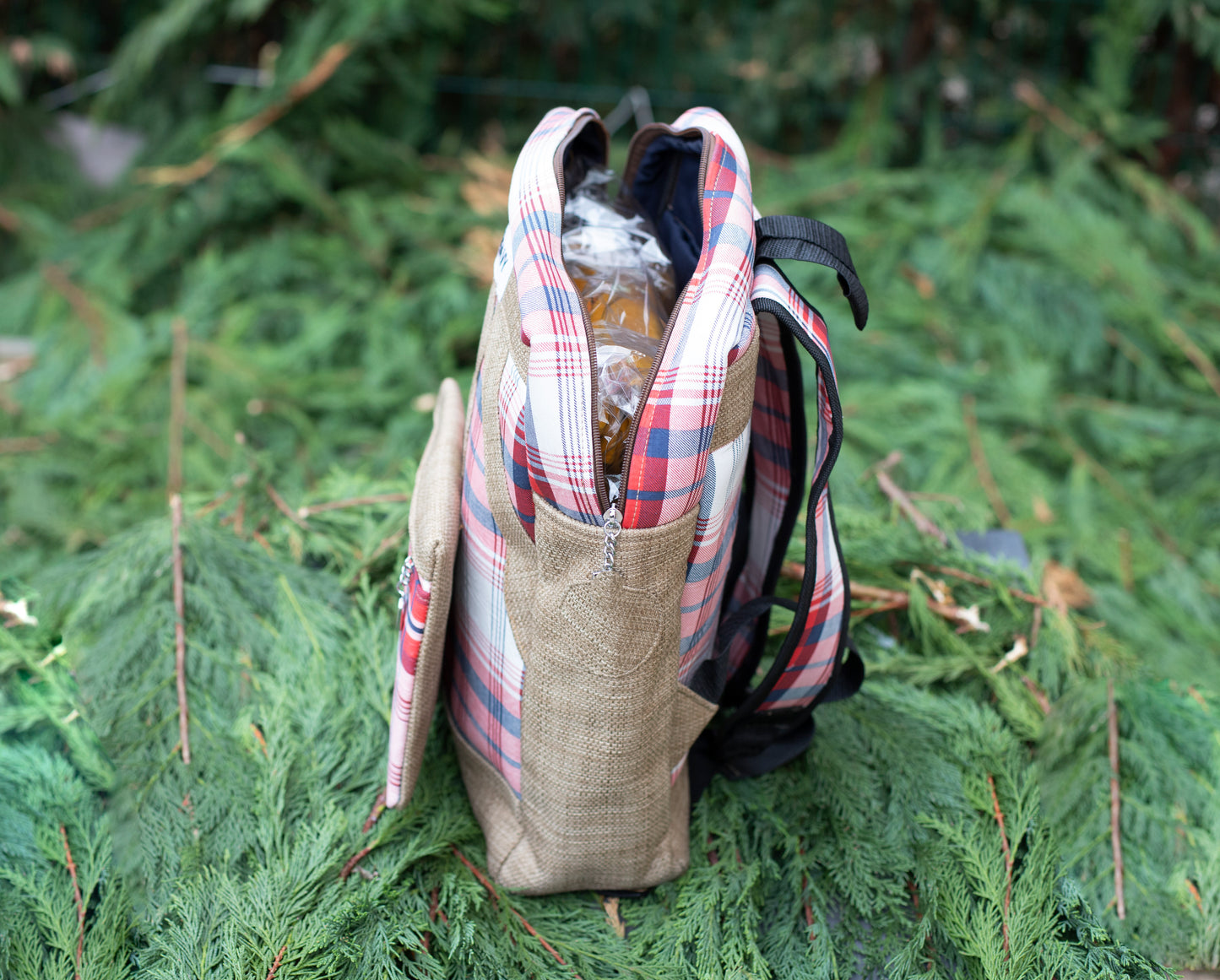 Sac à dos "rouge paille"