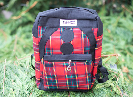Sac à dos "madras rouge".