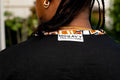 Ensemble en Lin noir avec détails en pagne  africain-Confection artisanale