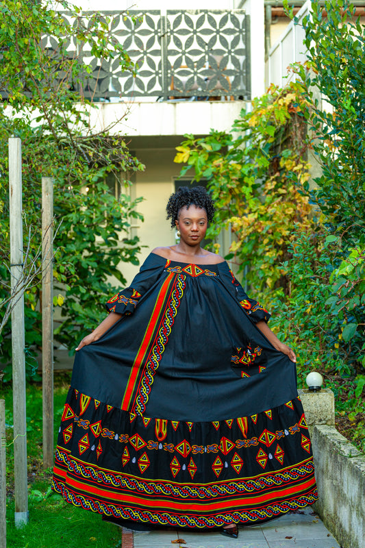 Robe longue artisanale Kaba Ngondo