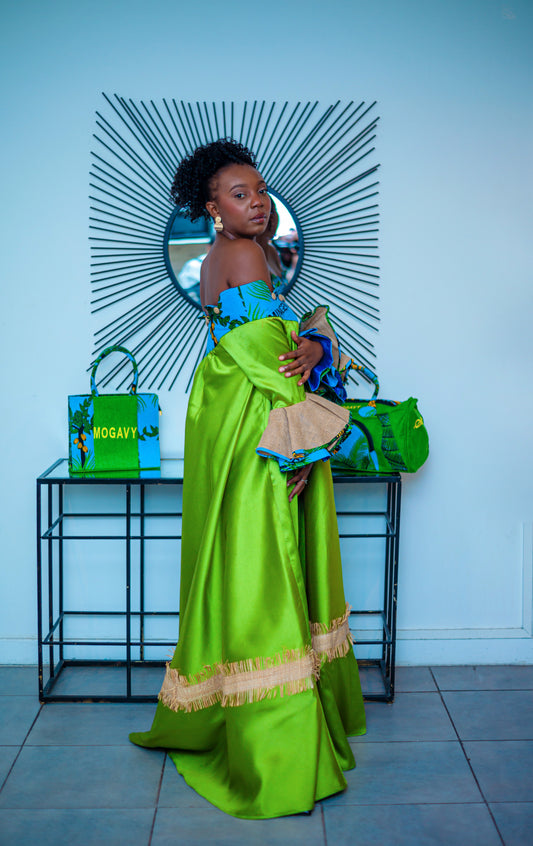 Robe “Mikado & Pagne MPOO”