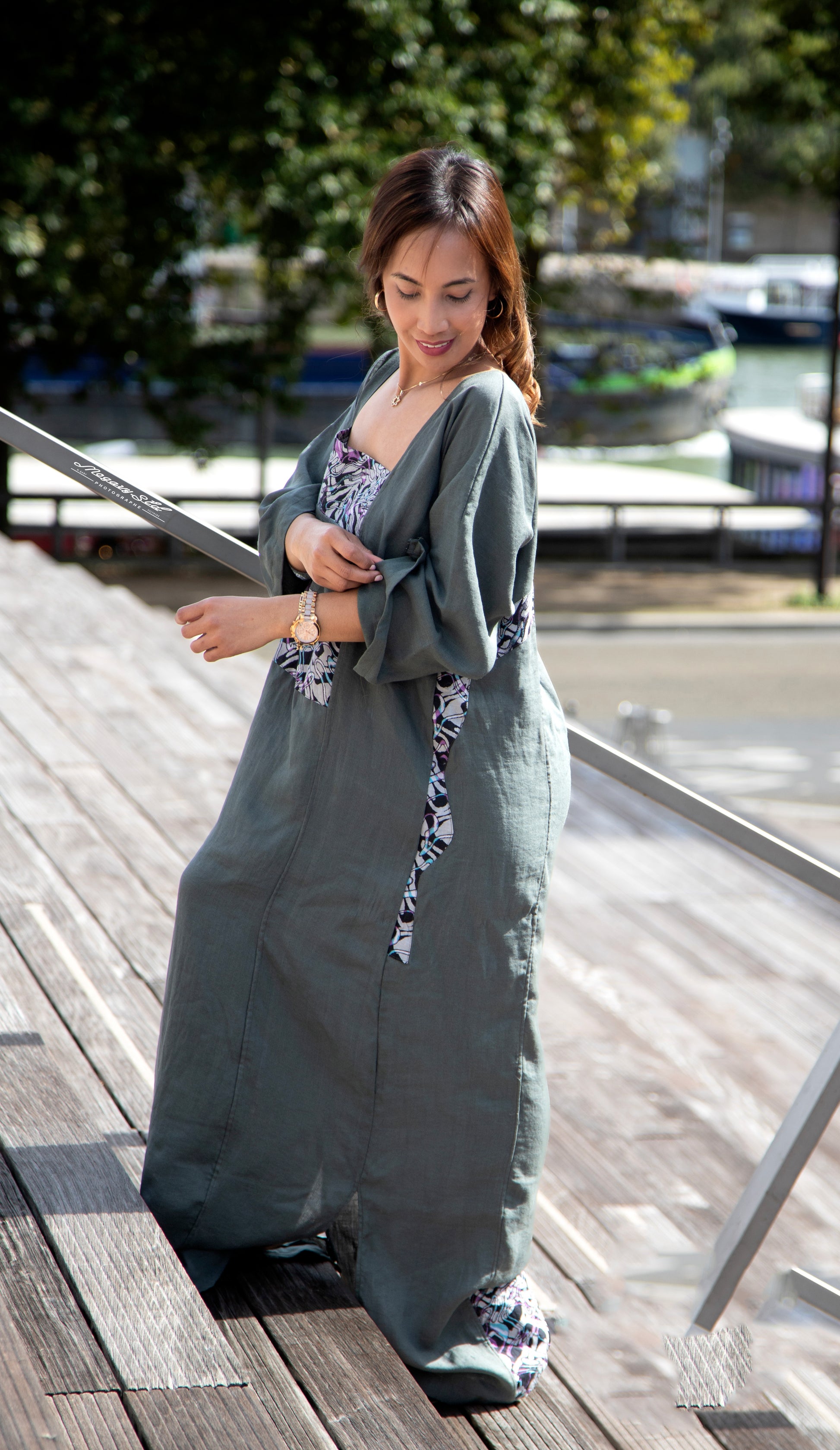 Robe Longue Robe Marinière Femme Enceinte En Pagne Robe Pour