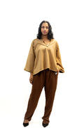Ensemble Haut et Pantalon – Mariage de Cachemire & Crêpe, confection artisanale