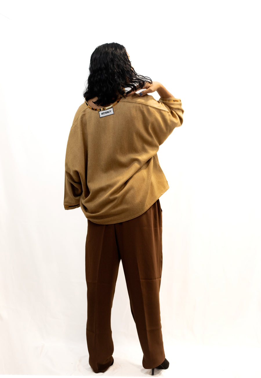 Ensemble Haut et Pantalon – Mariage de Cachemire & Crêpe, confection artisanale