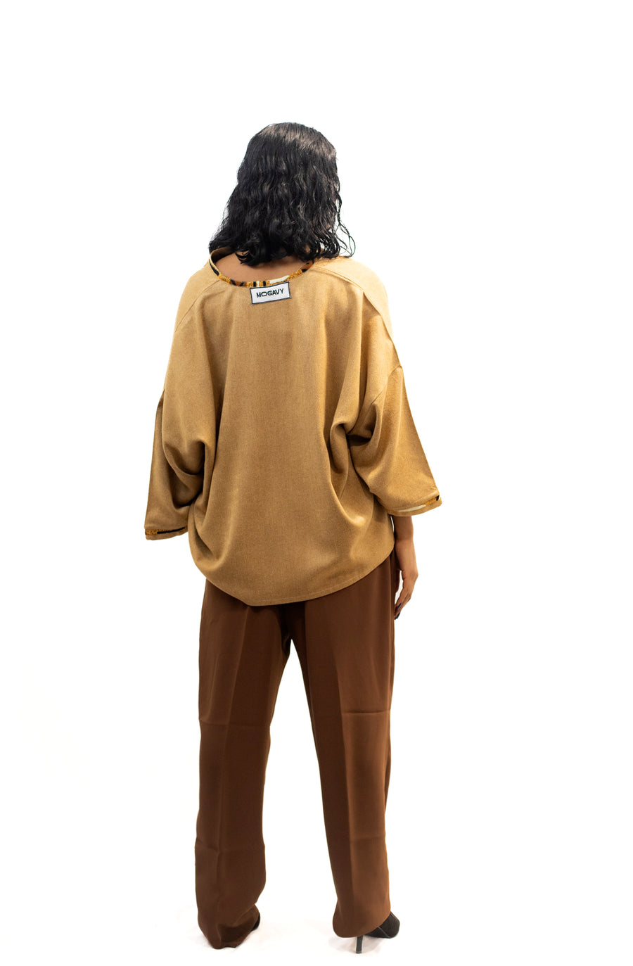 Ensemble Haut et Pantalon – Mariage de Cachemire & Crêpe, confection artisanale
