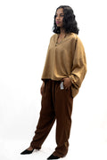 Ensemble Haut et Pantalon – Mariage de Cachemire & Crêpe, confection artisanale