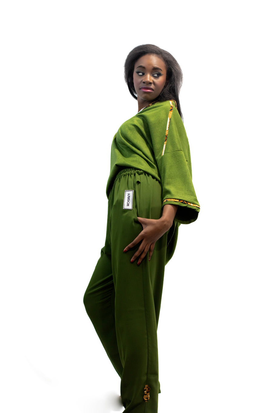 Ensemble Haut et Pantalon – Mariage de Cachemire & Crêpe, confection artisanale