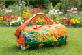 Sac de voyage polochon artisanal en toile de jute et pagne africain