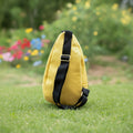 Sac crossbody éco-artisanal jaune moutarde & imprimé tropical
