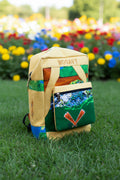 Sac à dos artisanal , édition limitée en tissu imprimé nature & évasion