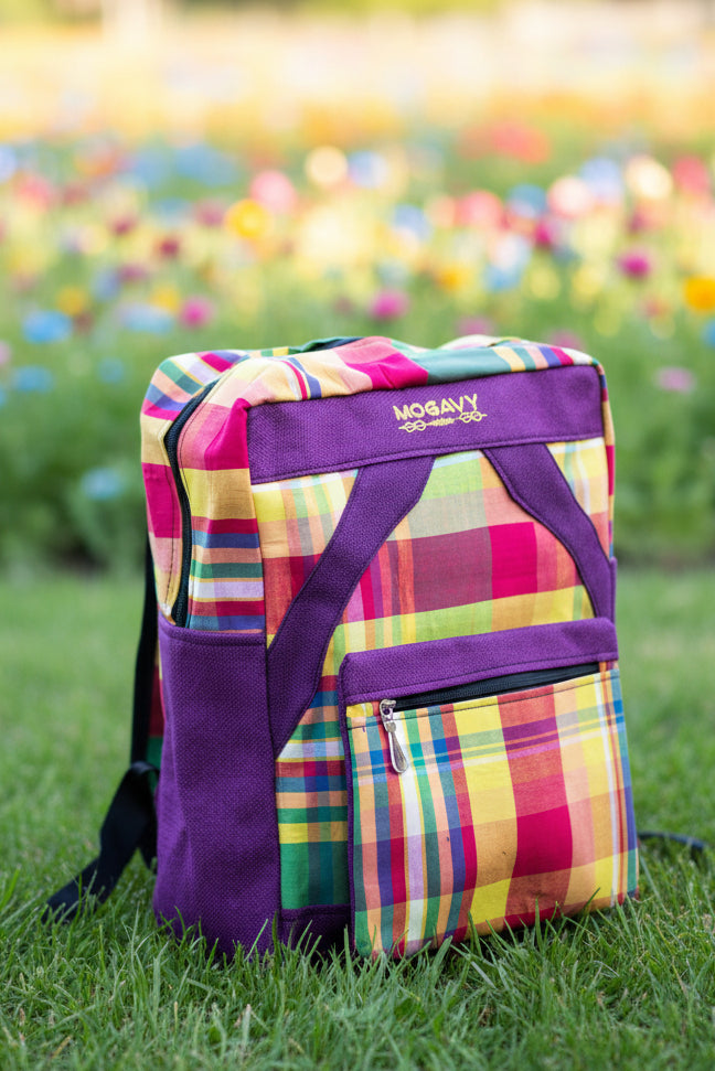 Le sac à dos en tissu madras éco-responsable