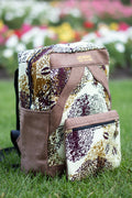Sac à dos artisanal en wax et toile de jute – Mogavy.Sewing