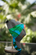 Casquette bi-matières & imprimé ethnique tropical