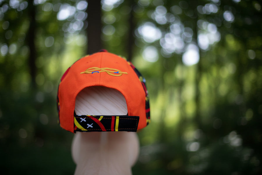 Casquette bi-matières & imprimé ethnique tropical
