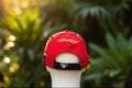 Casquette bi-matières & imprimé ethnique tropical