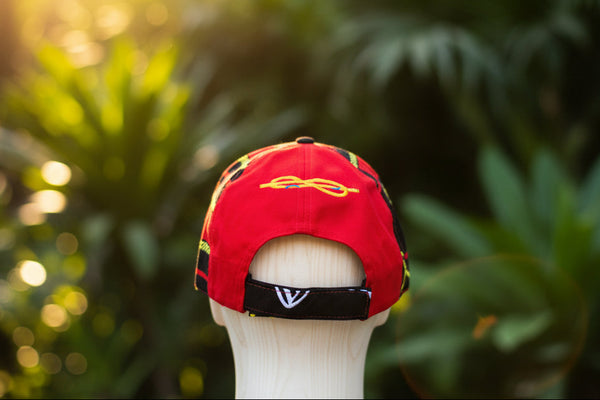 Casquette bi-matières & imprimé ethnique tropical