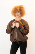Bomber marron éthnique - Confection artisanale