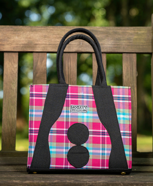 Sac à main "tartan élégance".